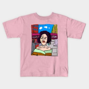 Fifties Woman on Manhattan Street Kids T-Shirt